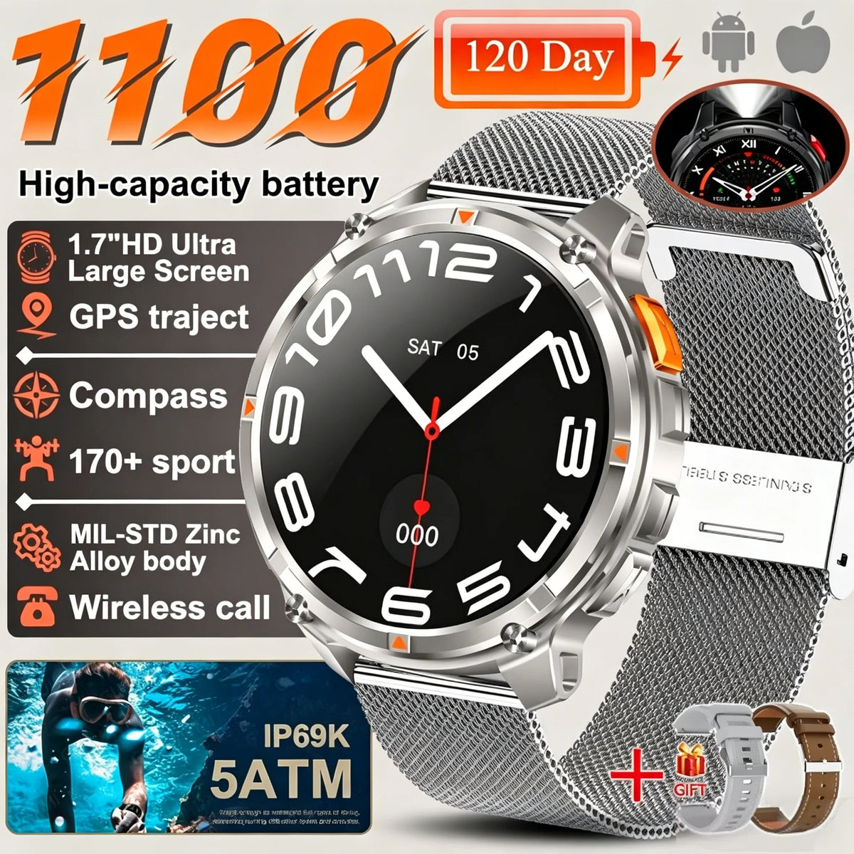 Reloj Inteligente AMOLED HD