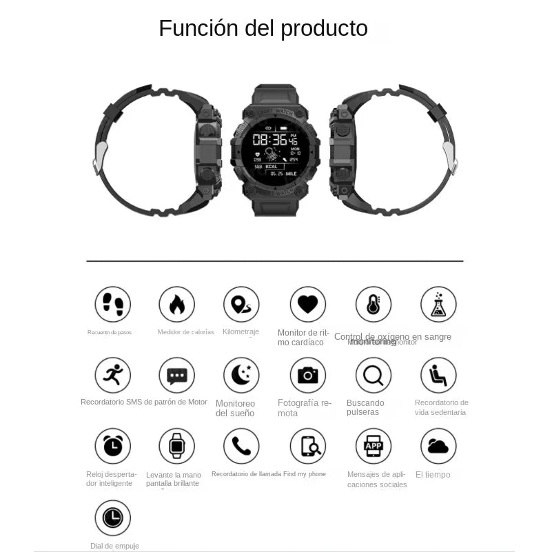 Nuevo Reloj Inteligente Hombres Women Rate Heart Pressure Monitoring Bluetooth Smartwatch Reloj Fitness Reloj Deporte Para Android Ios