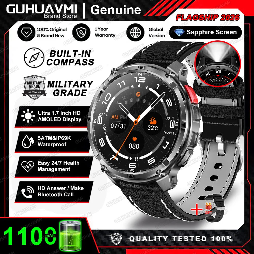 T-Rex3 Pro 1100mAh 2026 Reloj T-Rex3 Pro 1100mAh Reloj Inteligente GPS 5ATM Reloj Deportivo Impermeable Reloj Al Aire Libre