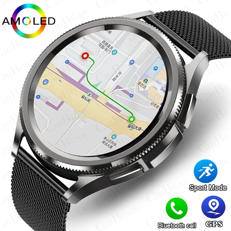 Reloj Inteligente Hombres GPS Spaorts Modelo Fitness Salud Valor Cardíaco Monitor Smartwatch 2025 Nuevo