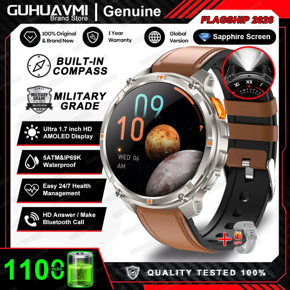 T-Rex3 Pro 1100mAh 2026 Reloj T-Rex3 Pro 1100mAh Reloj Inteligente GPS 5ATM Reloj Deportivo Impermeable Reloj Al Aire Libre