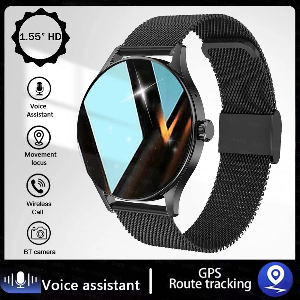 Reloj Inteligente de Moda Plus 1.55 HD Para Hombre y Mujer Control de Aplicaciones BT Llame a Health Tracker Regalo Sorpresa Personalizado Vigilancia de negocios