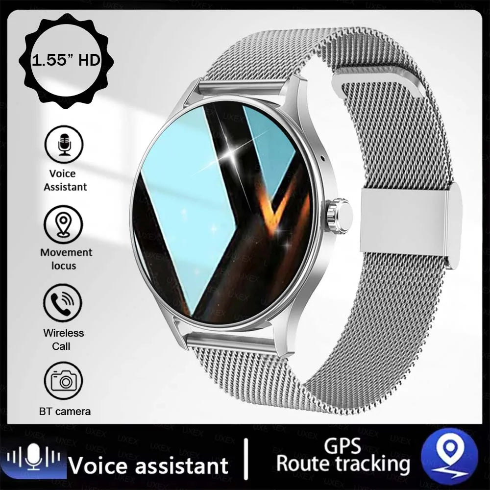 Reloj Inteligente de Moda Plus 1.55 HD Para Hombre y Mujer Control de Aplicaciones BT Llame a Health Tracker Regalo Sorpresa Personalizado Vigilancia de negocios