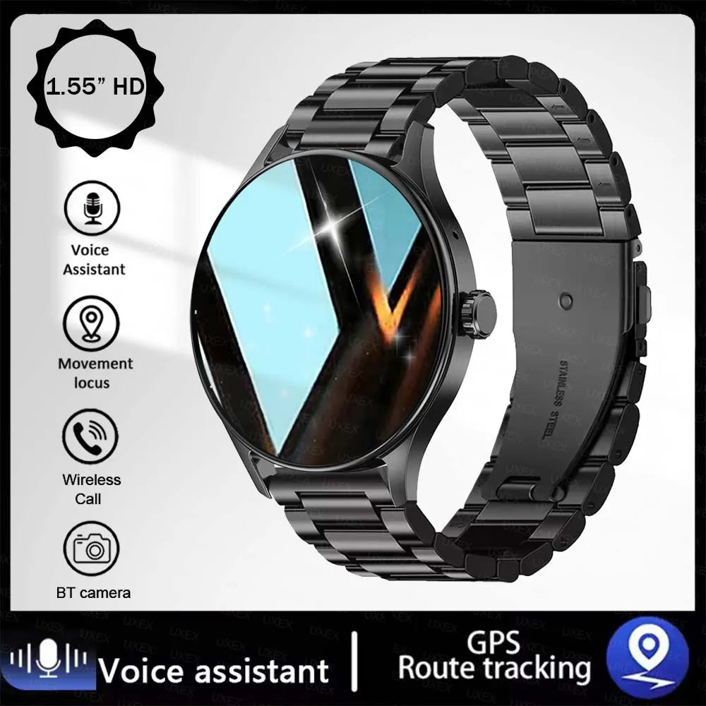 Reloj Inteligente de Moda Plus 1.55 HD Para Hombre y Mujer Control de Aplicaciones BT Llame a Health Tracker Regalo Sorpresa Personalizado Vigilancia de negocios