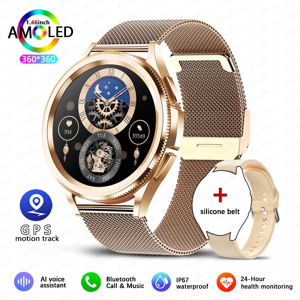 Reloj Inteligente Hombres GPS Spaorts Modelo Fitness Salud Valor Cardíaco Monitor Smartwatch 2025 Nuevo