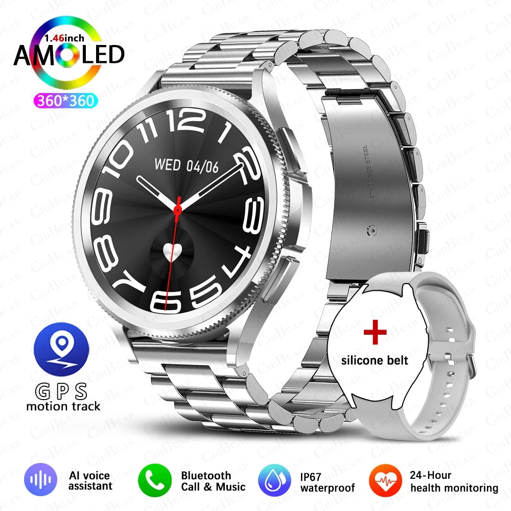 Reloj Inteligente Hombres GPS Spaorts Modelo Fitness Salud Valor Cardíaco Monitor Smartwatch 2025 Nuevo
