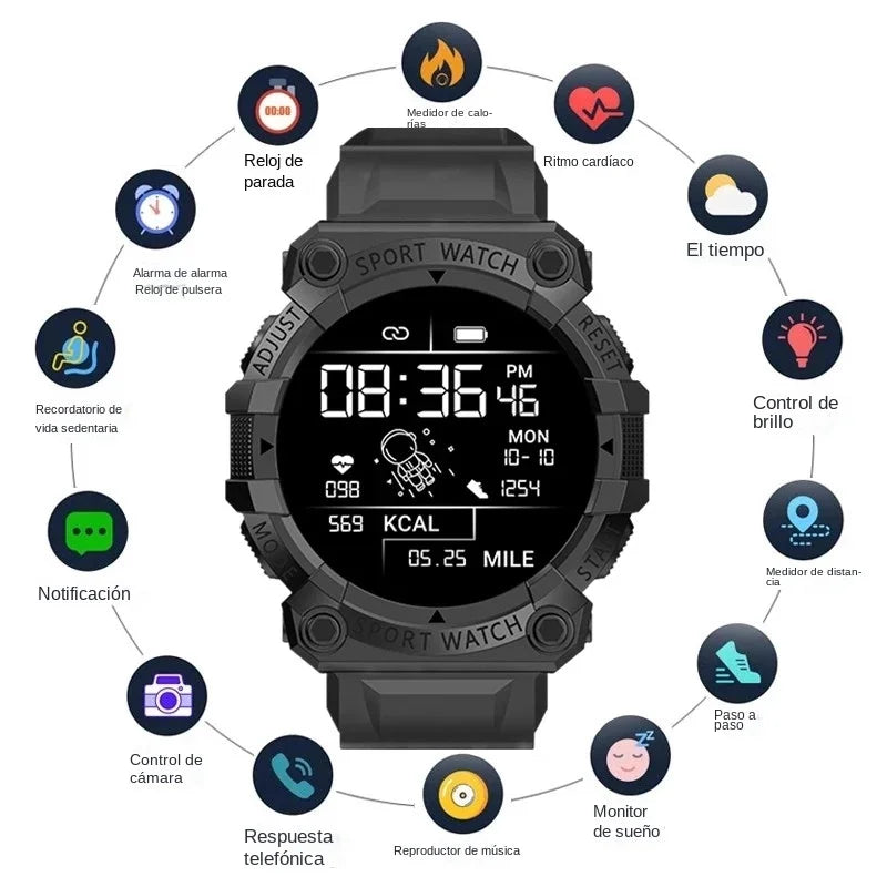 Nuevo Reloj Inteligente Hombres Women Rate Heart Pressure Monitoring Bluetooth Smartwatch Reloj Fitness Reloj Deporte Para Android Ios