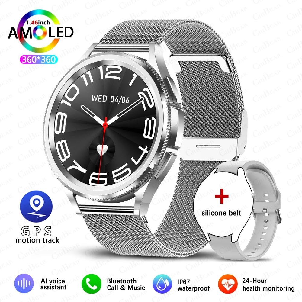 Reloj Inteligente Hombres GPS Spaorts Modelo Fitness Salud Valor Cardíaco Monitor Smartwatch 2025 Nuevo