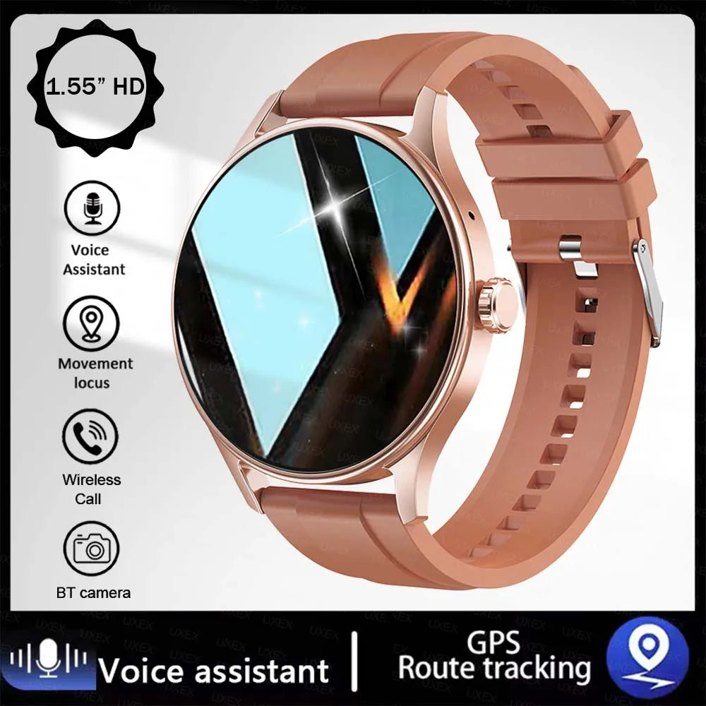 Reloj Inteligente de Moda Plus 1.55 HD Para Hombre y Mujer Control de Aplicaciones BT Llame a Health Tracker Regalo Sorpresa Personalizado Vigilancia de negocios