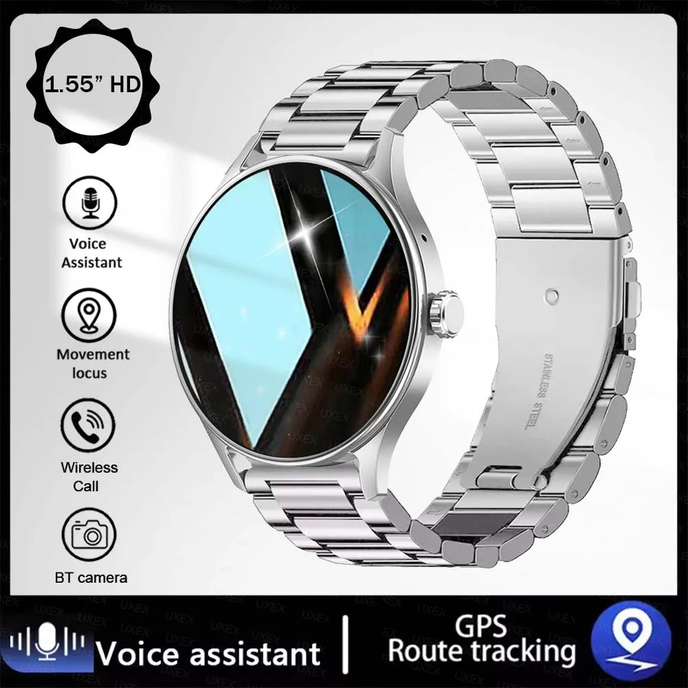 Reloj Inteligente de Moda Plus 1.55 HD Para Hombre y Mujer Control de Aplicaciones BT Llame a Health Tracker Regalo Sorpresa Personalizado Vigilancia de negocios
