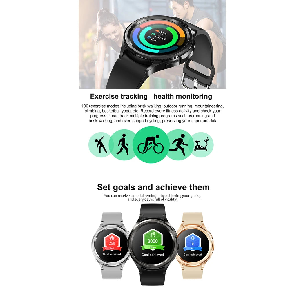 Reloj Inteligente Hombres GPS Spaorts Modelo Fitness Salud Valor Cardíaco Monitor Smartwatch 2025 Nuevo